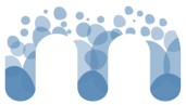 m logo blå